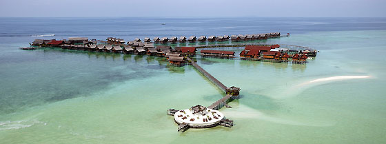 aerial view of kapalai resort