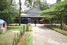 drivewayleading to Olivia's bungalow