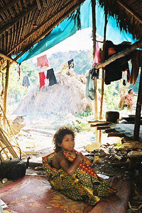girl at the native batek village
