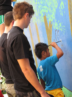 teaching the kids about their home