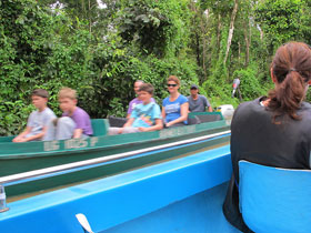 other visitors along the kinabatangan river enjoy the ride as we collect data